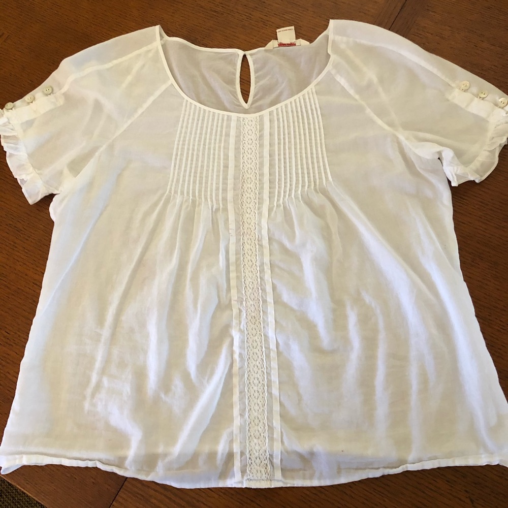 SUNDANCE White peasant boho shirt